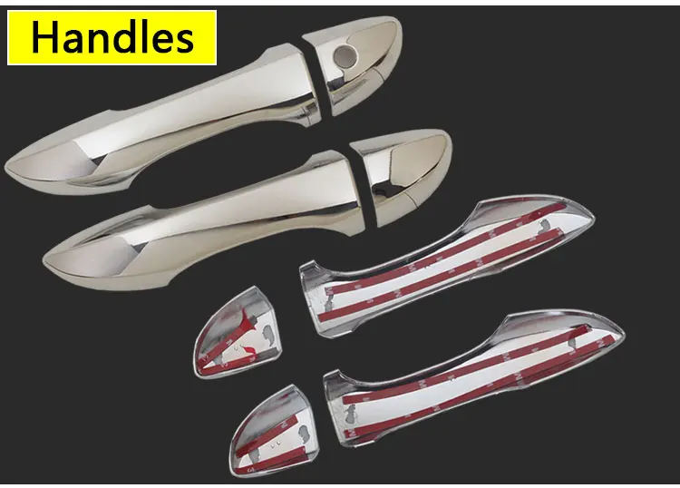 for TOYOTA Corolla 2014 2015 2016 MK11 E160 Levin Luxurious Chrome Door Handle Car Covers Accessories Car Stickers Car Styling