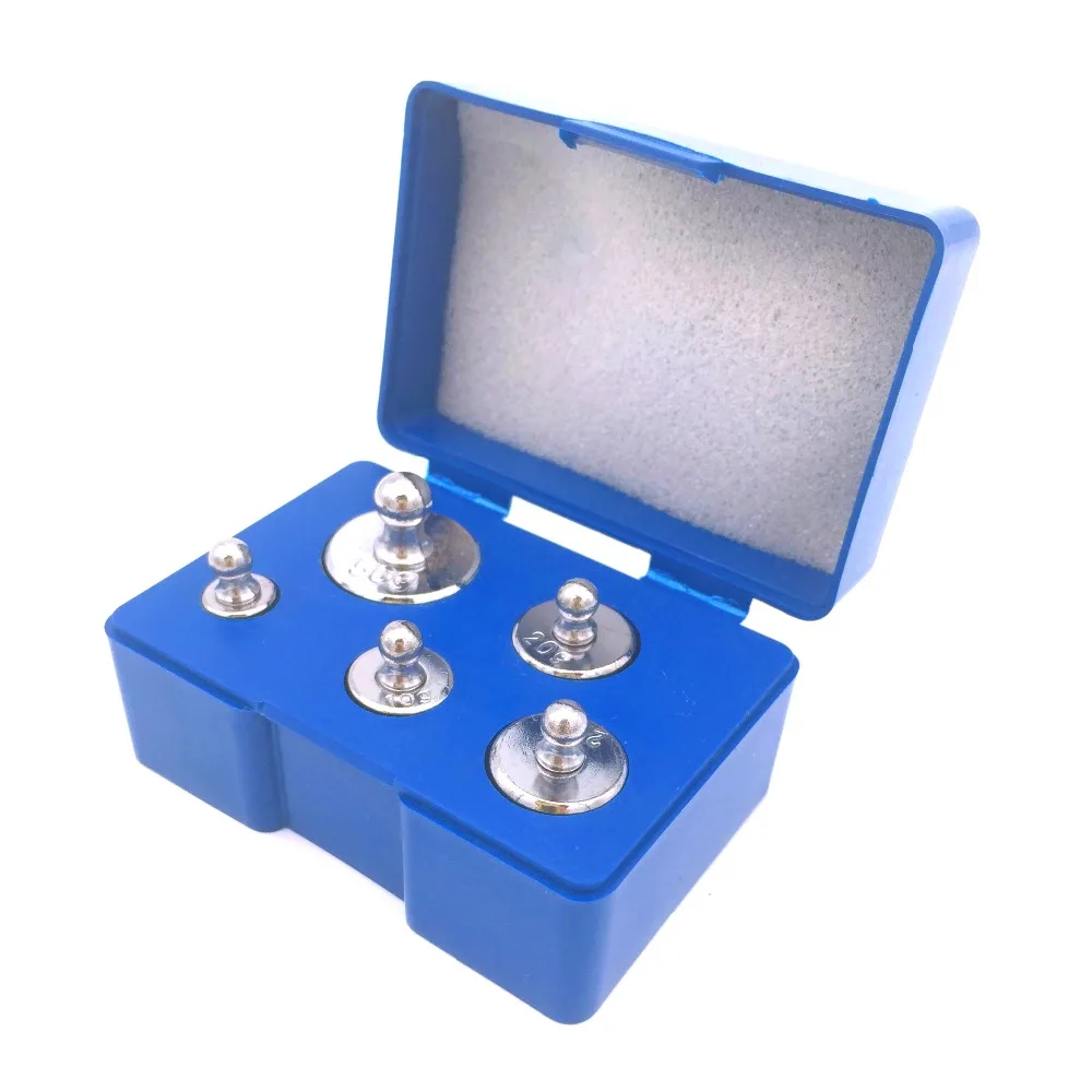 5Pcs Precision Calibration Weight Set Mini Precision Digital Weight Scale 50g 2x20g 10g 5g Grams for Mini Weighing Scale