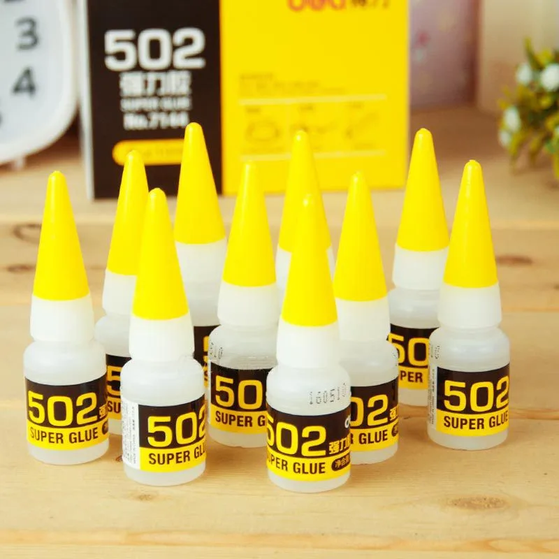 Deli 10pcs Super Liquid Glue 502 Cyanoacrylate Adhesive Quick Drying Strong Bond Rubber Metal Glass Repair Home Office Supplies