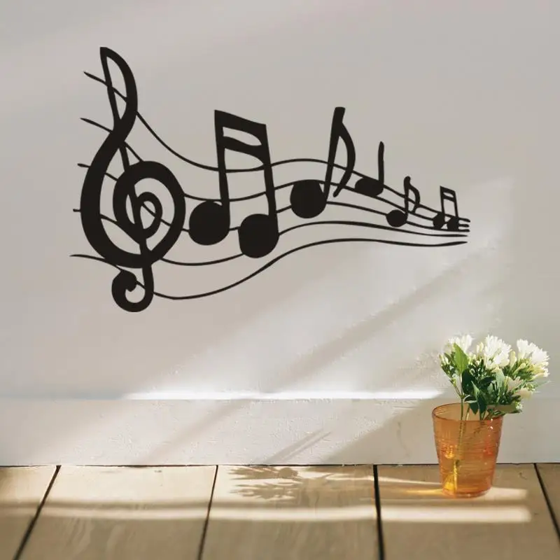 

POOMOO Wall Decals New Music note wall sticker removable vinyl wall decal home decoration Wall Art Decals