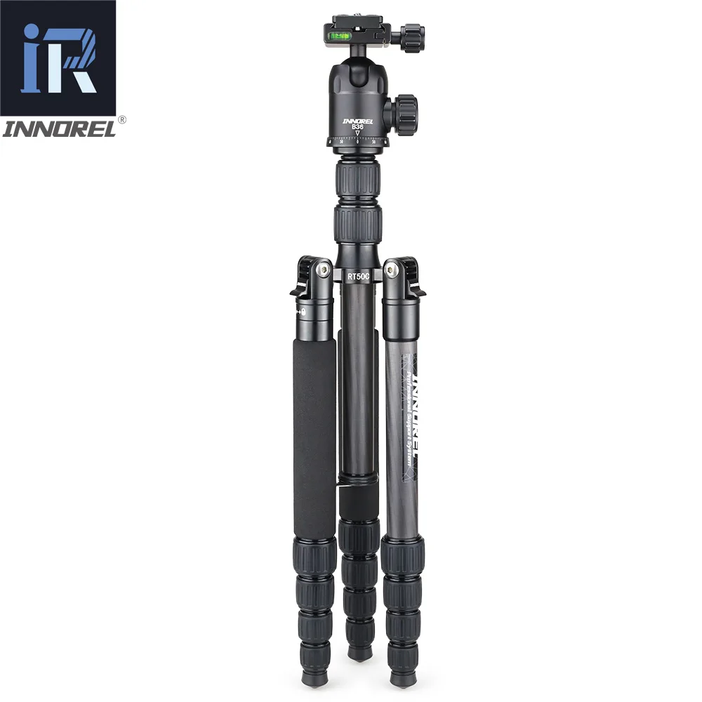 RT50C Carbon Fiber tripod monopod for dslr camera light Portable stand compact professional tripe for Gopro Better than Q666C