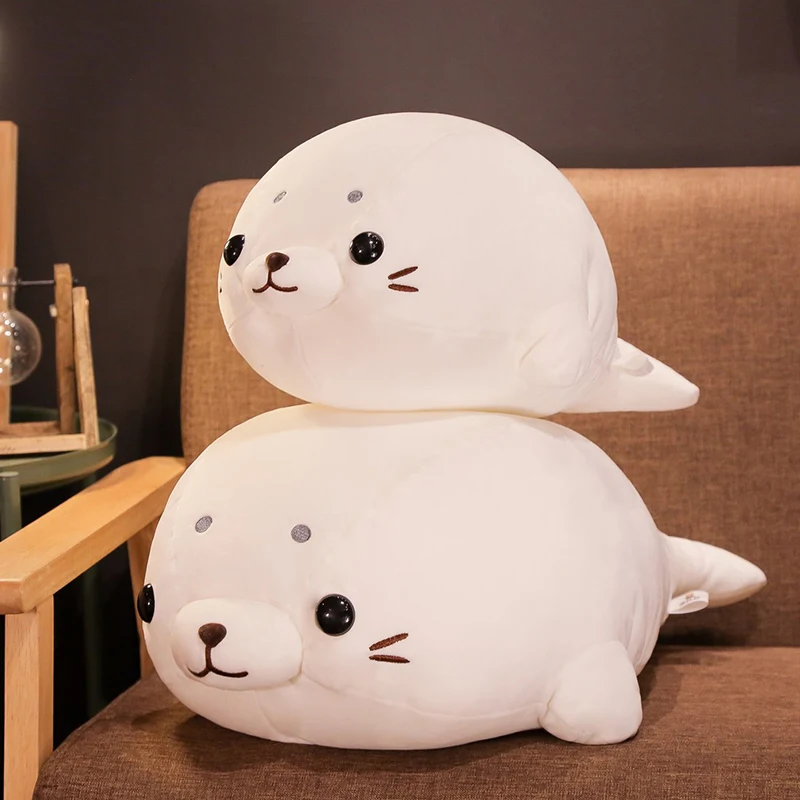 50/60cm Cute Soft Animal Sea Lion Doll Baby Sleeping Pillow Cartoon Marine Animals Seal Plush Stuffed Toy Kids Girls Lovely Gift