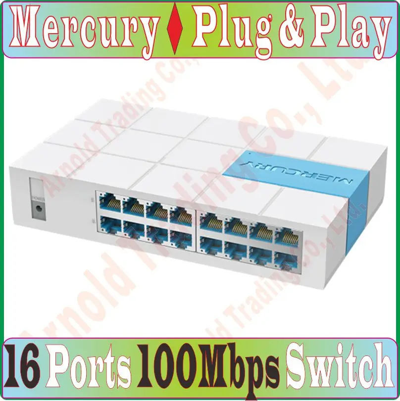 

Replace Tenda S16, 16-Port Desktop Ethernet Switch 100Mbps Auto-Negotiate RJ45 Ports Auto MDI/MDIX 200Mbps Full Duplex Bandwidth