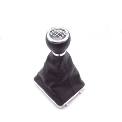 5 Speed 6 Gear Shift Knob With Chrome Frame For VW Passat B6 CC 3C R36 TDI 2005 2006 2007 2008 2009 2010-2013