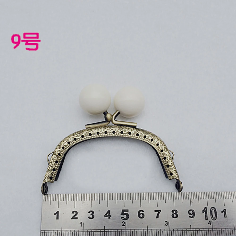 DIY women mini coin bag candy colorful ball knurling kiss buckle purse frame metal clasp bag making accessories 10pcs/lot