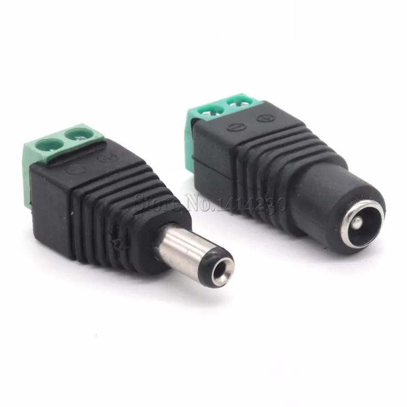 1Pair CCTV Cameras 2.5 x 5.5 5.5*2.5mm Male Female DC Power Plug Jack Adapter Connector Plug