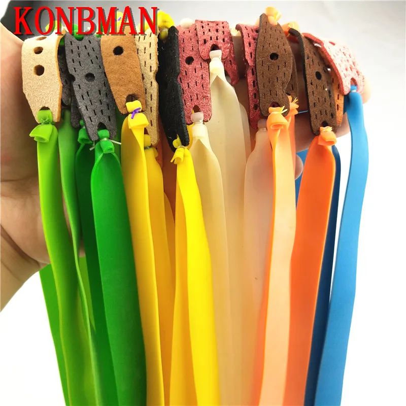 powerful 5pcs Slingshots Rubber Band Natural Latex Catapult Flat flatband slingshot Elastic Resilient Tube For Slingshot Hunting