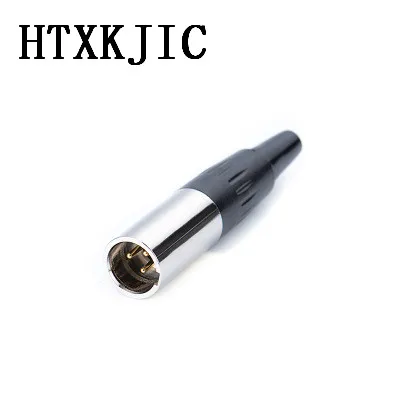 10 قطع البسيطة XLR 4 دبوس الصوت كابلات الموصلات الذكور التوصيل جاك 4 موقف موصل دائري مشبك كابلات