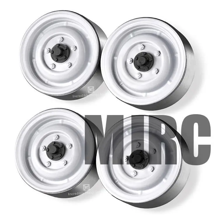 4pcs Rc Rock Crawler Metal Wheel Rim 1.9 Inch Beadlock For 1/10 Traxxas Trx-4 Axial Scx10 90046 Tamiya Rgt Cc01 D90 D110 Tf2