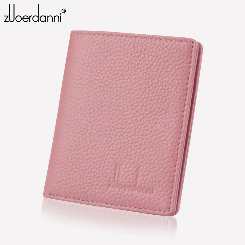 Cow Leather Hasp Mini Purse Women Soft Ultra-thin Wallets Lady\'s Short Purse Small Slim Style Fashion High Quality New