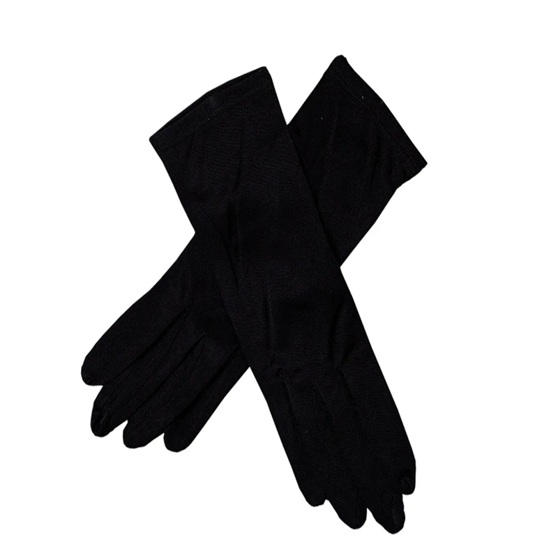 Real Silk Gloves Women's Spring Summer Gloves Soft Silky Female Sunproof Gloves Ladies Mittens Anti-UV