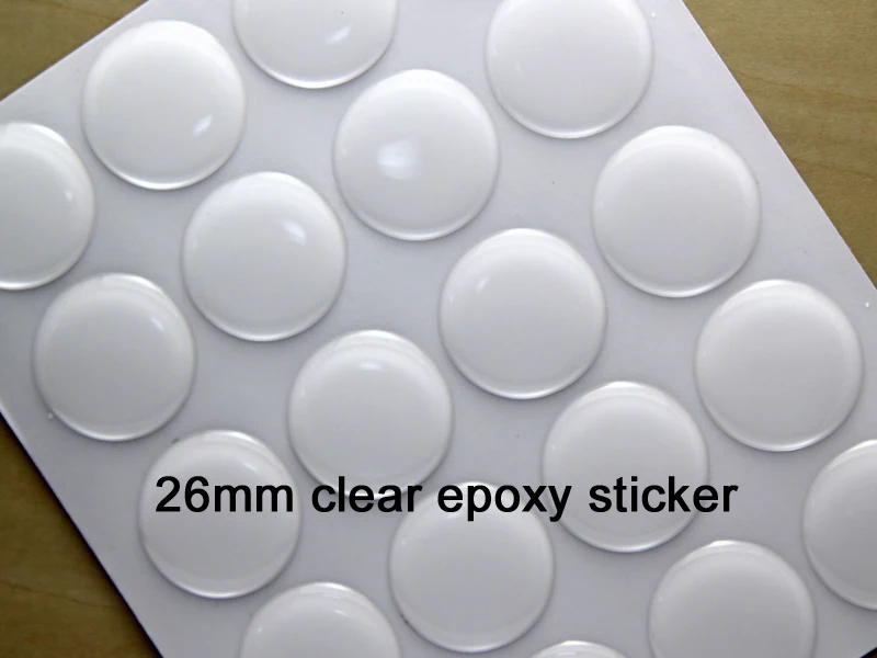 26mm Clear Epoxy Stikers for Bottle Caps Necklace Epoxy Dots Epoxy Dome 3D Circle DIY Crafts Jewelry Making