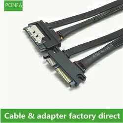 With buckle SATA extension cable SATA power data integrated extension line 7+15P male to female extension cable 30cm 50cm