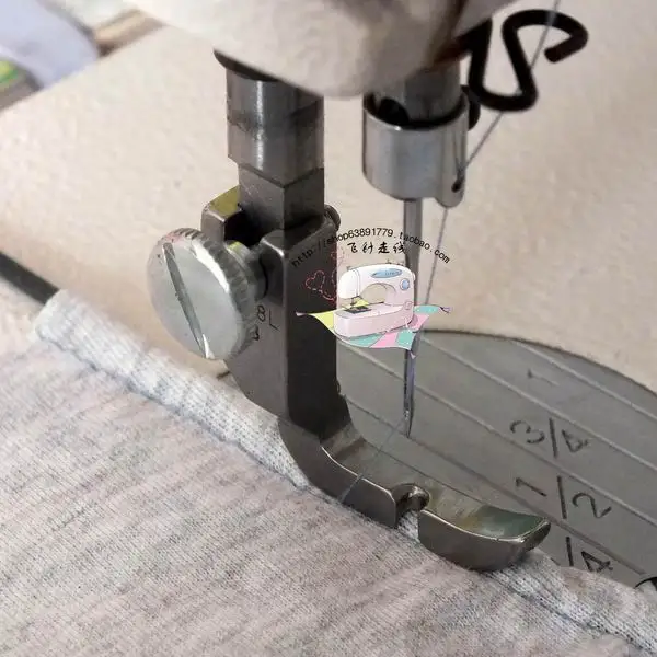 

2pcs Industrial sewing machine flattened car inlay pressure foot 31358L 1/4 full steel 6.4mm left needle hole pressure