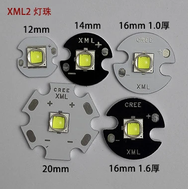 5pcs CREE XML2 white light(U2-1A) flashlight LED lamp bead high power leds  6500-7000K MAX 1100 lumens 12mm 14mm 16mm 20mm AL PCB - AliExpress