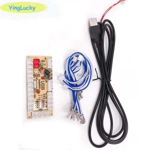 DIY USB Encoder Kit لعصا التحكم ل 4Way 8Way عصا التحكم مع 4.8 مم زر 2 لاعبين رواق أعلى 12 مبيعات N64 USB Control - No6