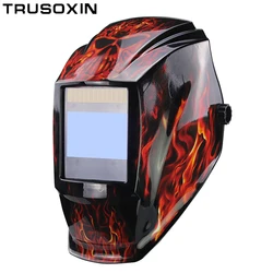 Rechangeable Battery4Arc Sensor Big View Solar Auto Darkening/Shading Grinding/True Color Welding Helmet/Welder Goggles/Mask/Cap