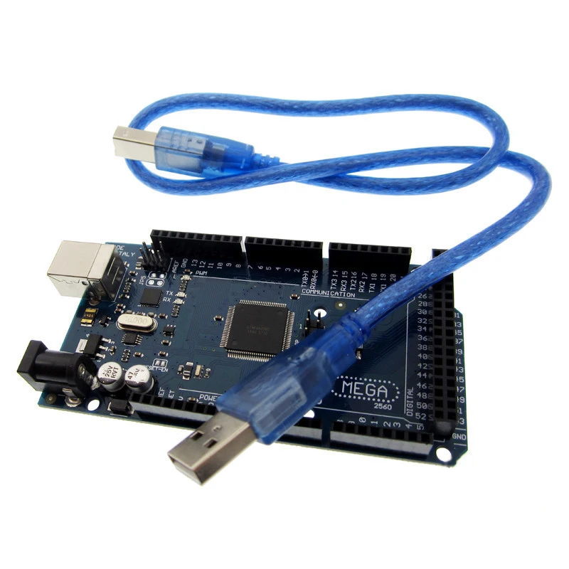 Плата Mega 2560 R3 Mega2560 REV3 ATmega2560-16AU Board + USB-кабель, совместимый с Mega 2560 r3