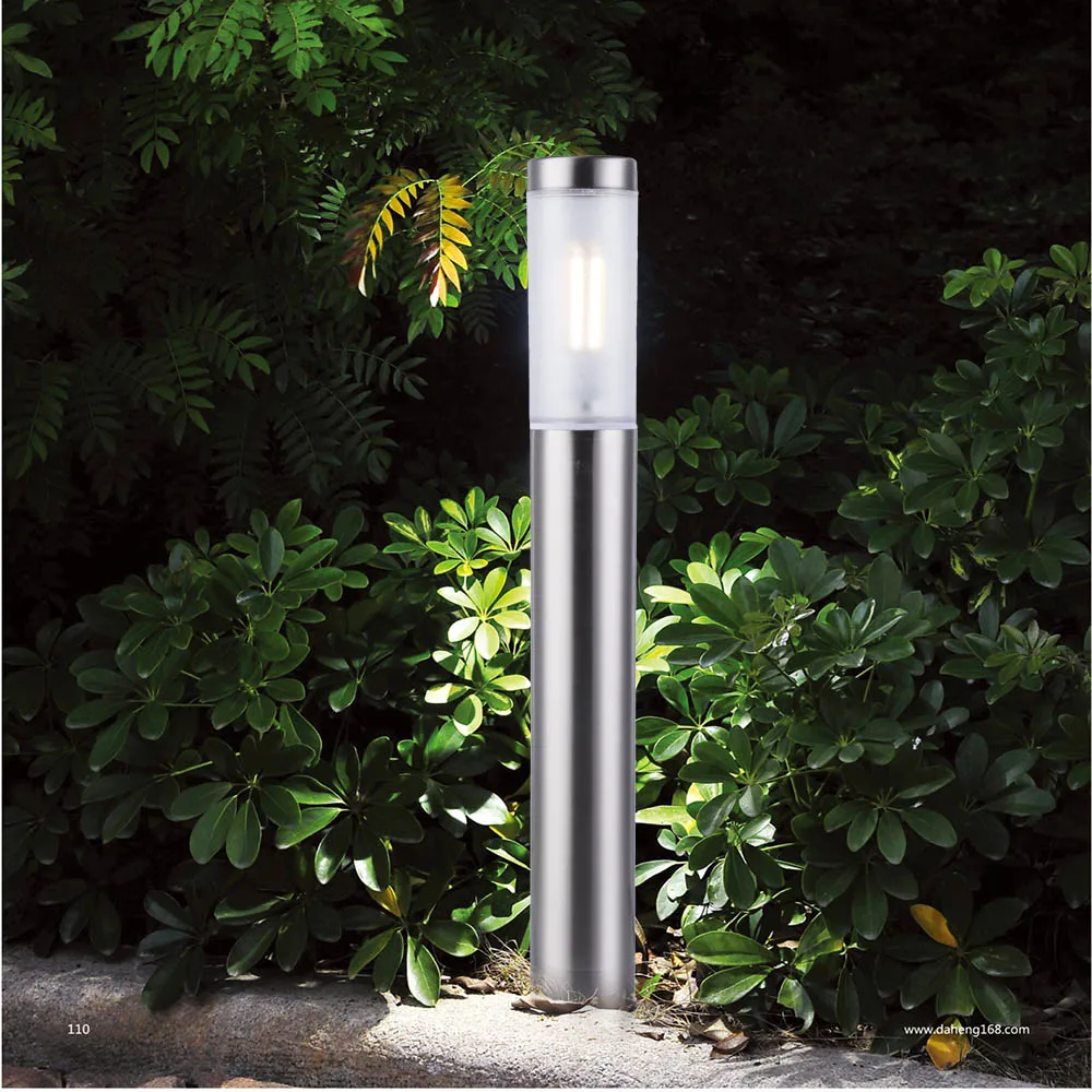 ZMJUJA Stainless Steel  LED Outdoor Garden Light Waterproof Led Landscape Yard Lawn Path Lamp  include 7W Bollard Light AC220V