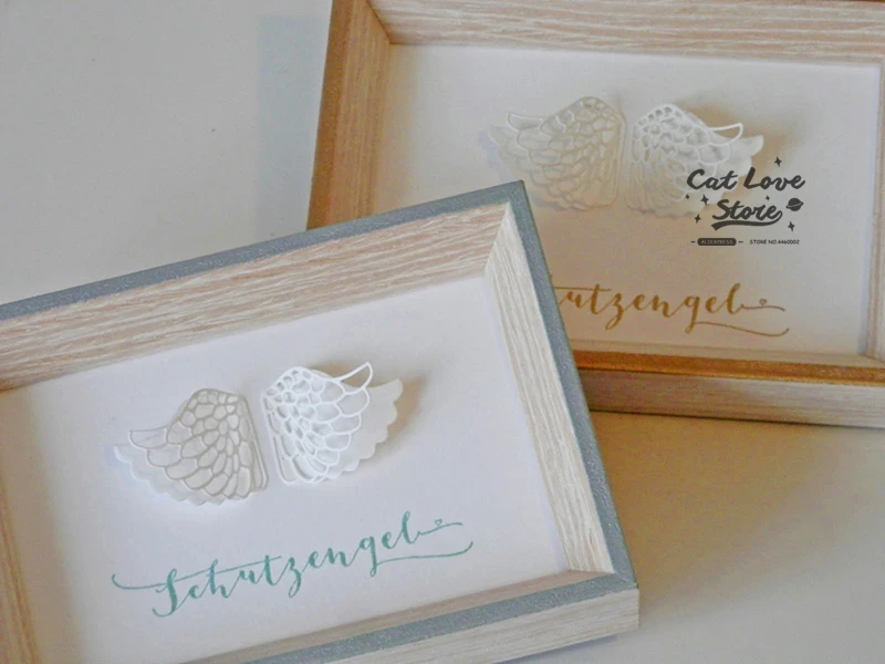 2 قطعة أجنحة الملاك المعادن قطع يموت الإستنسل DIY بها بنفسك سكرابوكينغ ورقة بطاقة الزخرفية الحرفية يموت النقش يموت تخفيضات جديد 2019