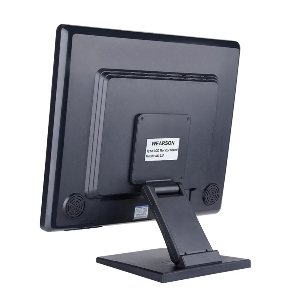 Wearson WS-03A Vesa Monitor Stand Adjustable Height TV Holder for 10-24inch LCD Monitor with Vesa Mount 75x75 100x100mm