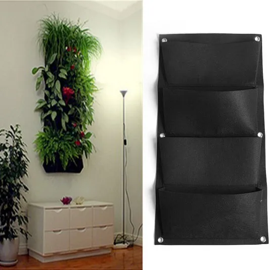 

Planting Bags Outdoor Vertical Gardening Hanging Wall Garden Seedling Wall Planter Growing Bags 65x26cmx1mm