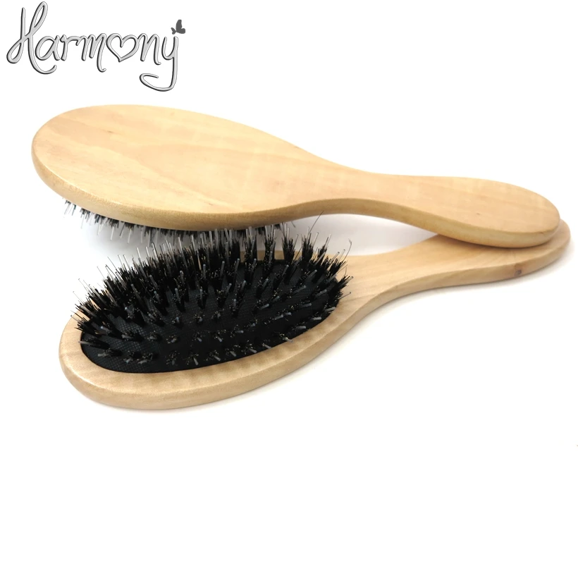 12pcs Professional Anti-Static Hair Brush Paddle Brush Comb escova de cabelo brosse a cheveux real wild boar bristle brush