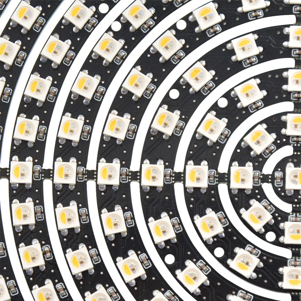 شريط إضاءة ليد مزخرف ، حلقة SK6812 ، 1 ، 8 ، 12 ، 16 ، 24 ، 32 ، 40 ، 48 ، 60 ، 93 ، بت ، SK6812 ، RGBW ، RGBW ، من من من من ؟ ؟-K ، DC5V