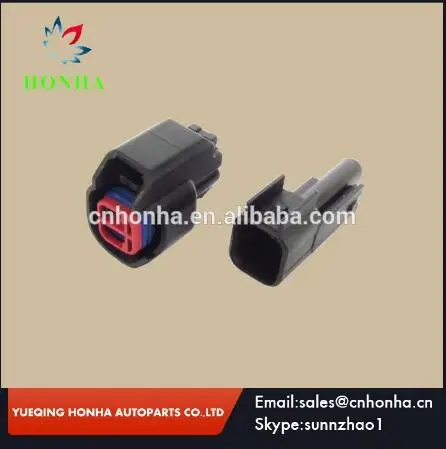 

Free shipping 2 pin male and female EV6 fuel injector electrical auto connector socket for Delphi DJY7022H-2.2-11/21