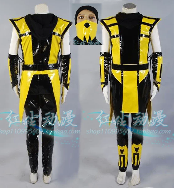 Scorpion Yellow Outfit Cosplay Costume Any Size 11