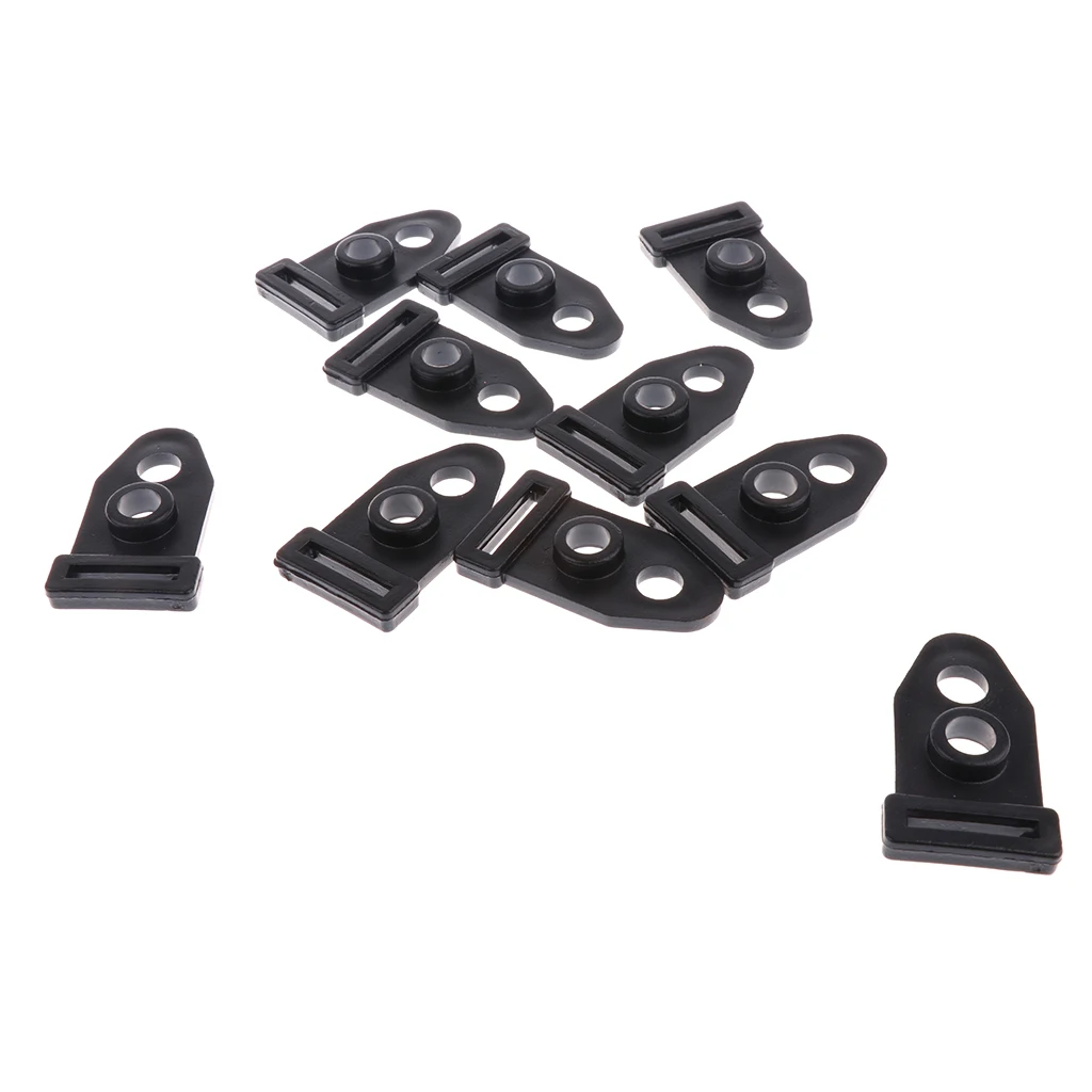 10 Pieces Tent Clip Camping Tent Feet Clamp Accessories for Outdoor Rock Climbing Hiking Traveling Yoga Hammock Black 4cm