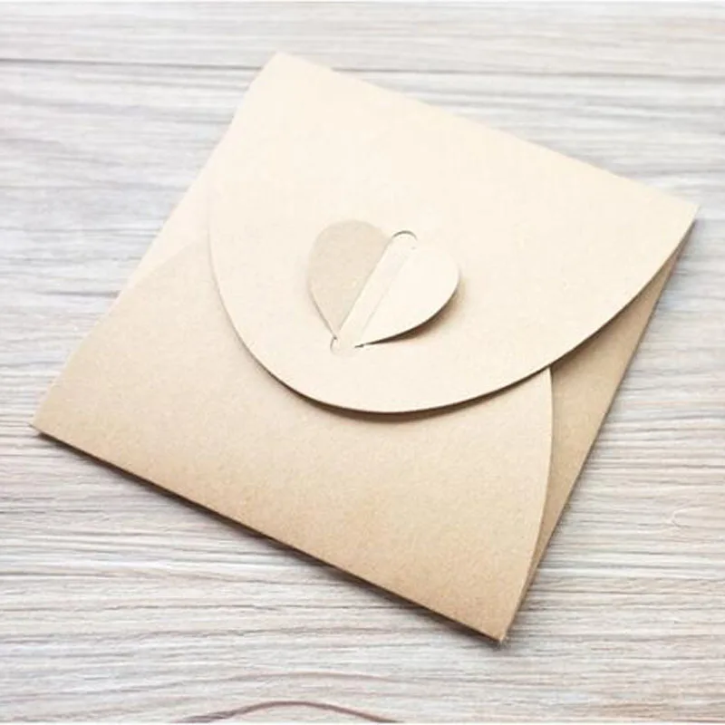 10pcs/lot Kraft CD Paper Case Blank Kraft Envelopes Natural Color Plain Kraft Paper Gift Envelope CD/DVD Paper Bag 250gsm