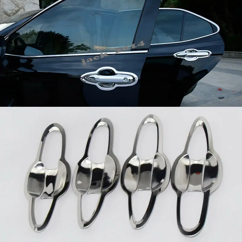 

8X ABS Chrome Side Door Handle Bowl Cover Trim For TOYOTA Camry 2018 Accessories