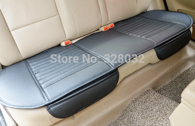 Bamboo Car Seat Cushion Charcoal Leather Car Monolithic Cover Backseat Rear Seat Suitable For Four Seasons Eith  1pcs Backseat