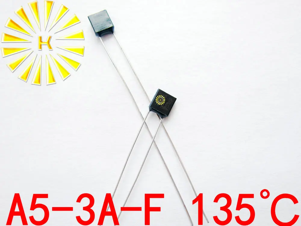 

100% Original A5-3A-F 135 degree Thermal Cutoff RH135 Thermal-Links 3A 250V Black Square Temperature Fuse x 500PCS