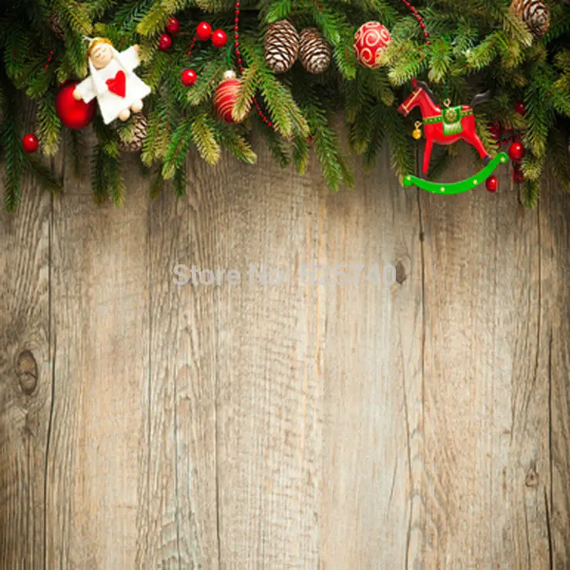 

VinylBDS Customize Background Photography Studio Wooden Washable Backdrop Christmas Background Wooden Wall Backgrounds