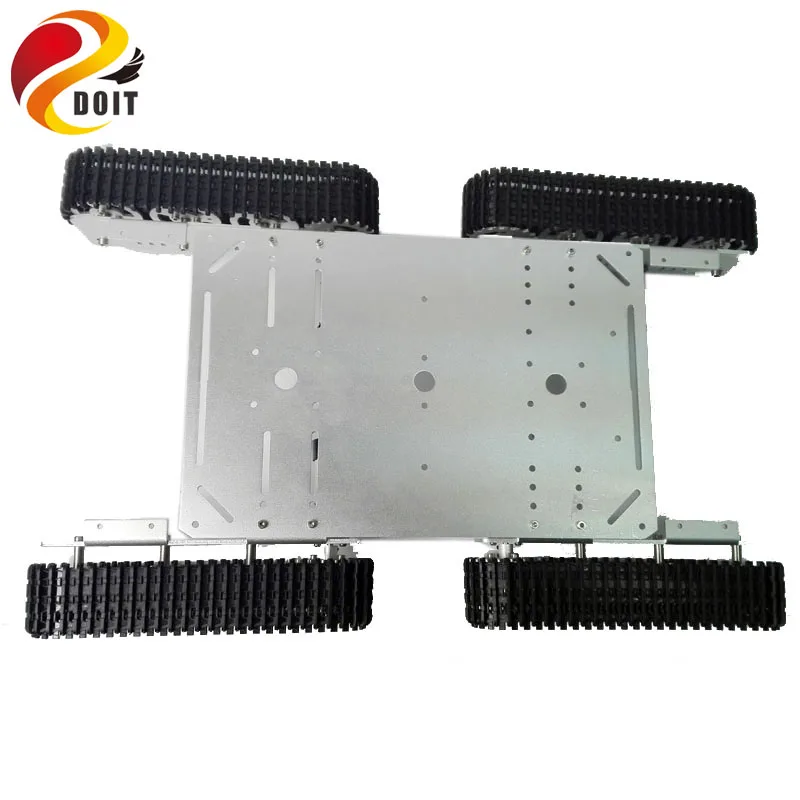 DOIT 4WD Metal Robot Tank Car Chassis T600 4 Motor Driven Tracked Model Smart Track Crawler Smart Crawler Caterpillar