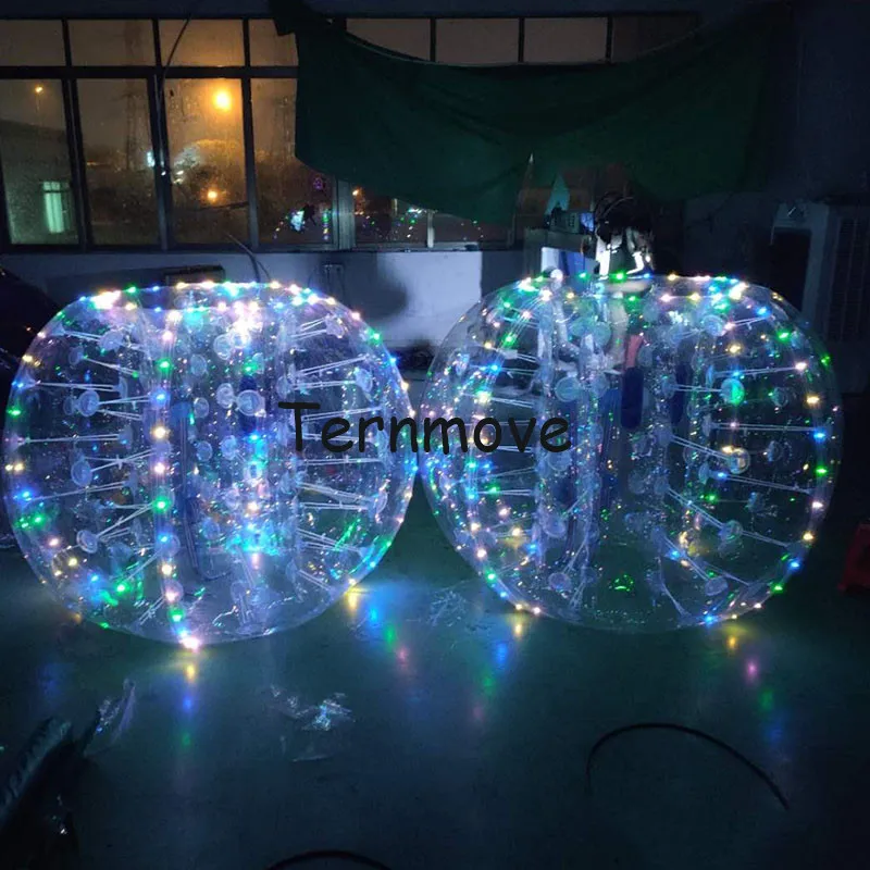 0.8mm pvc 1.5m adults inflatable bubble bumper ball,human bubble suit,bubble ball soccer,body bubble ball with led light