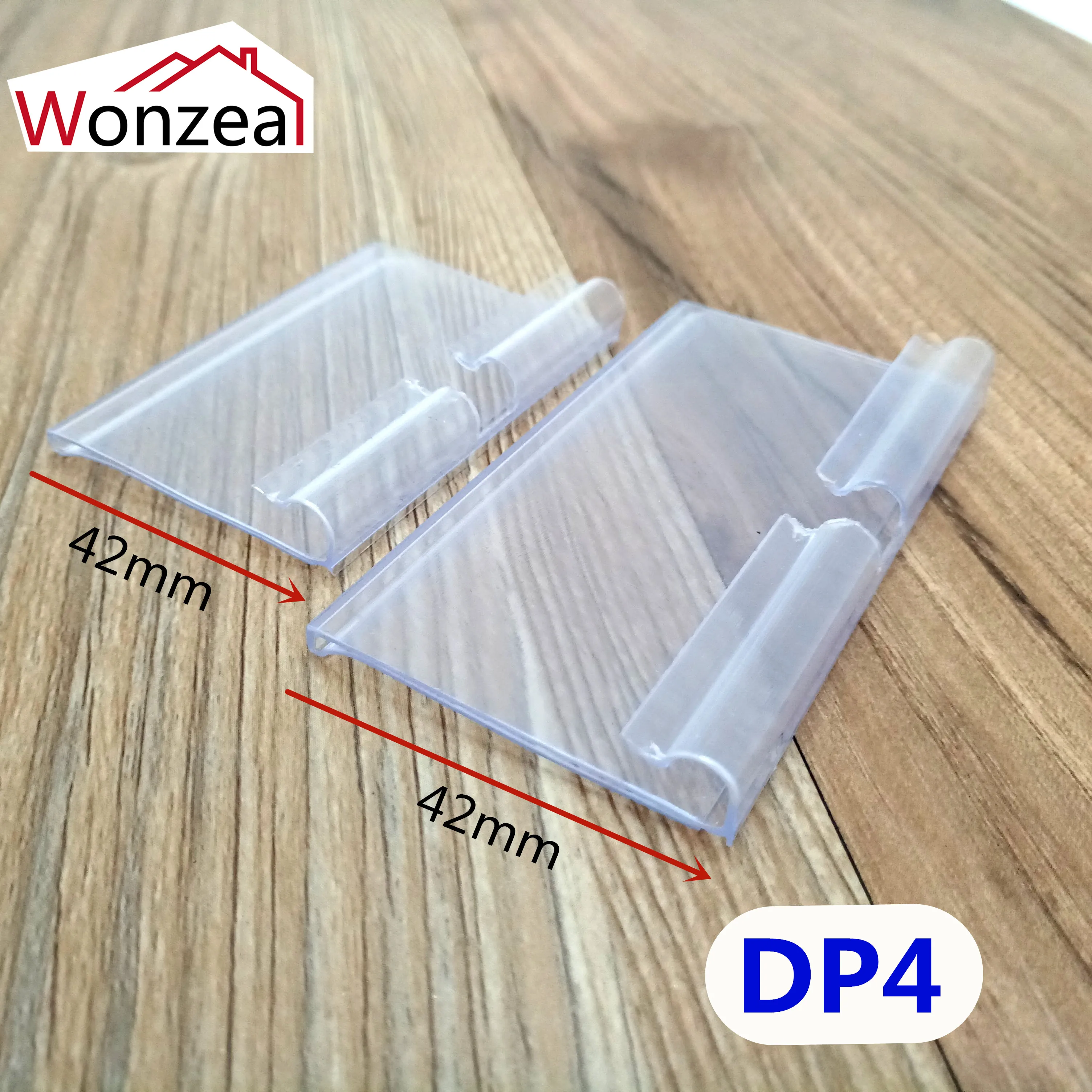 8-12pcs Clear PVC Plastic Price Tag Sign Label Display Holder Thickening For Store Shelf Hook Rack or Supermarket