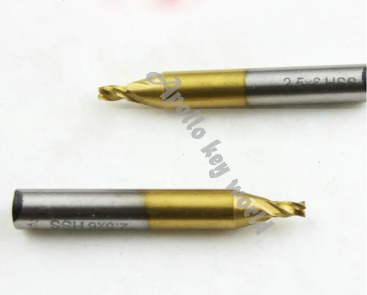 

2.5mm Drill Titanized End Mill Milling Key Cutter For Vertical Key Machine,Titanium Milling Cutter