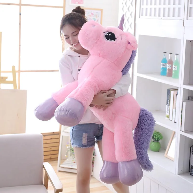 plush unicorn giant stuffed animal soft doll big size unicorn plush pillow toys for children birthday christmas gifts for women