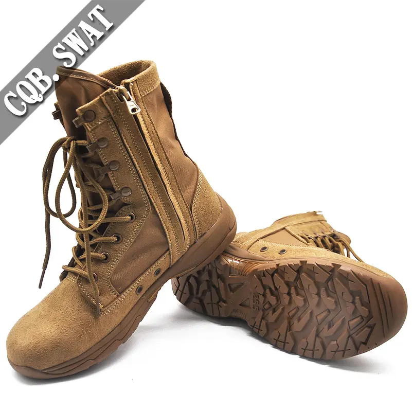 Light Style Brown Suede Leather Boots Outdoor Footwear Tactical Boots Men Shoes  Size 38-45