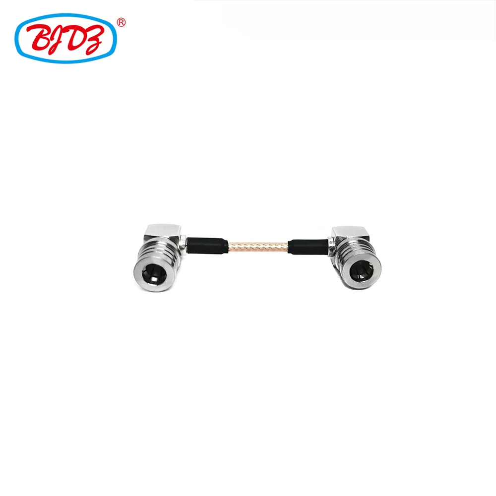 

Free Shipping 5PCS 5cm QMA Male/Plug Right Angle/Elbow to QMA Male/Plug Right Angle/Elbow RG316 Pigtail Jumper Cable Assembly