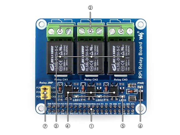 

Waveshare Raspberry Pi Relay Board Power Relay Expansion Board Supports Raspberry Pi A+/B+/2B/3B/3B+ for Home Automation