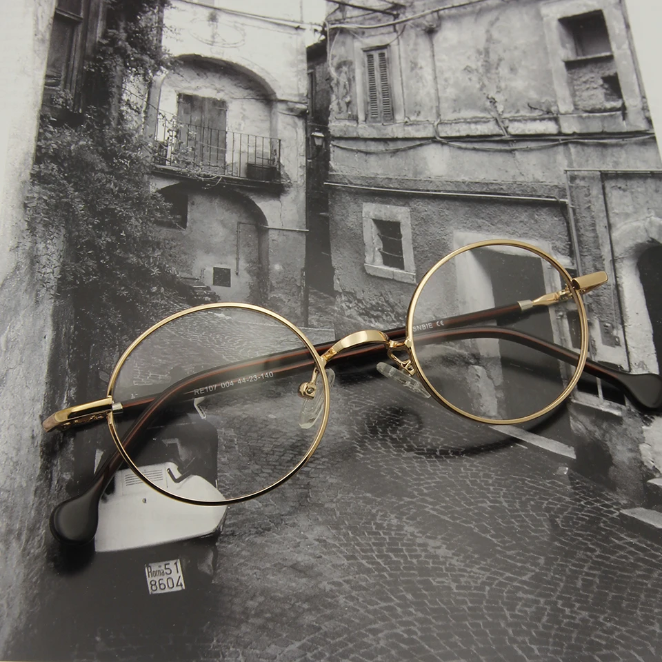 High Quality Metal Vintage Small Round Glasses Frame Men Eyeglass Frame Eyewear For Women Clear Lens Glasses Gafas Retro Opticas