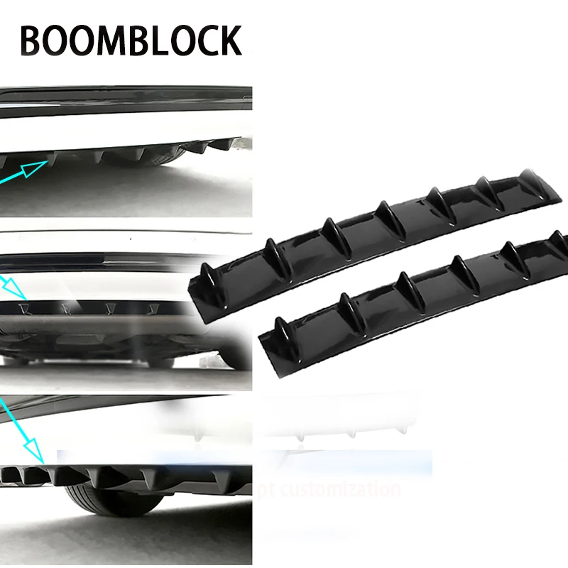 BOOMBLOCK Car Rear Bumper 3D Cool Shark Stickers For Peugeot 307 206 Jeep Ford Focus 2 3 VW Polo Golf 4 5 7 Touran T5 T4