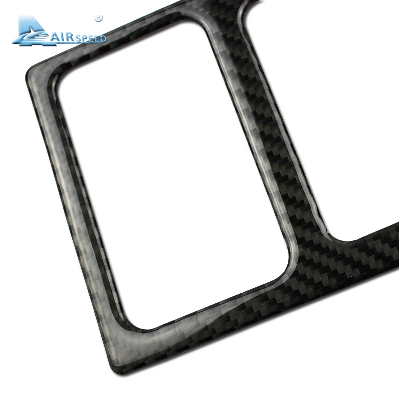 Real Soft Carbon Fiber for Subaru XV 2013 2014 2015 2016 Central Control Water Cup Holder Cover Frame Accessories Interior Trim