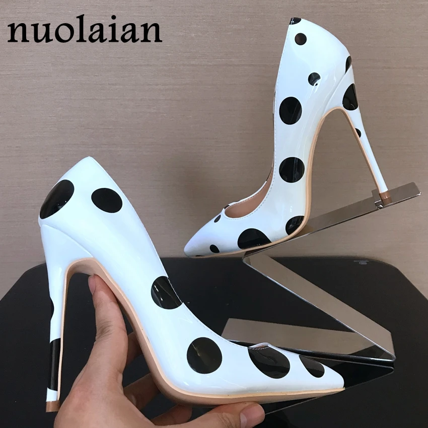 8 10 12CM Women Patent Leather Pumps Pointed Toe High Heels Wedding Stiletto Ultra High Heel Sexy Ladies Party Shoes Woman Shoe