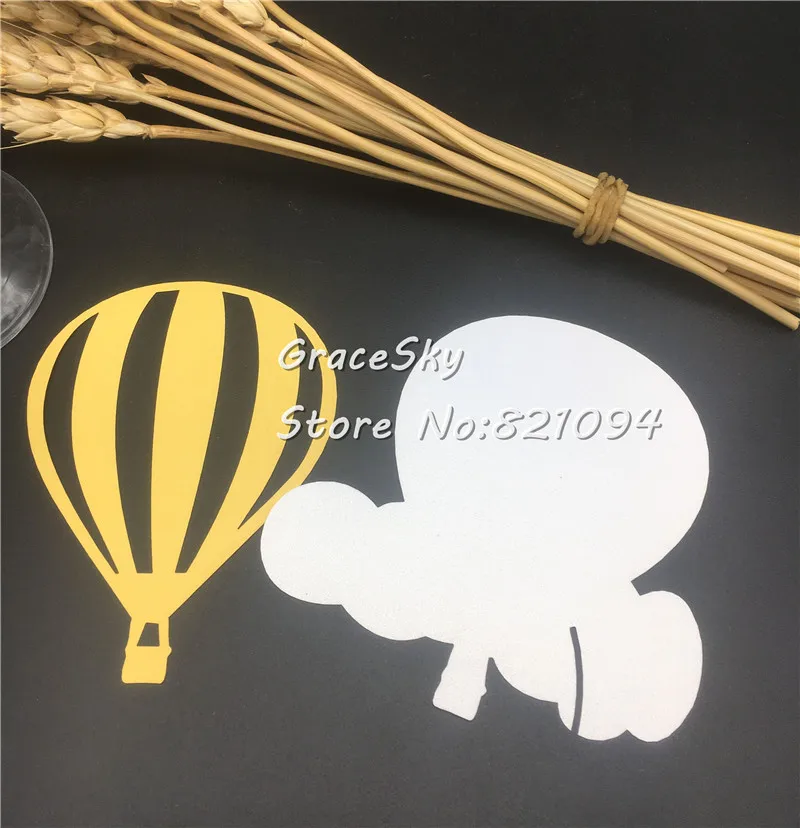 50pcs Balloon with cloud design Wine Glass Place Name Cards Markers Party Table Invitation Cards Party Event Decoration Supplies