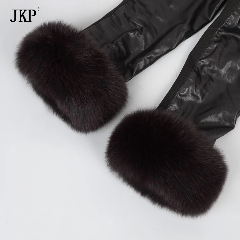 Hot Sale Fox fur Cuffs Warmer Genuine Fox Fur Cuff Arm Warmer Bracelet Real arm warmers women coat